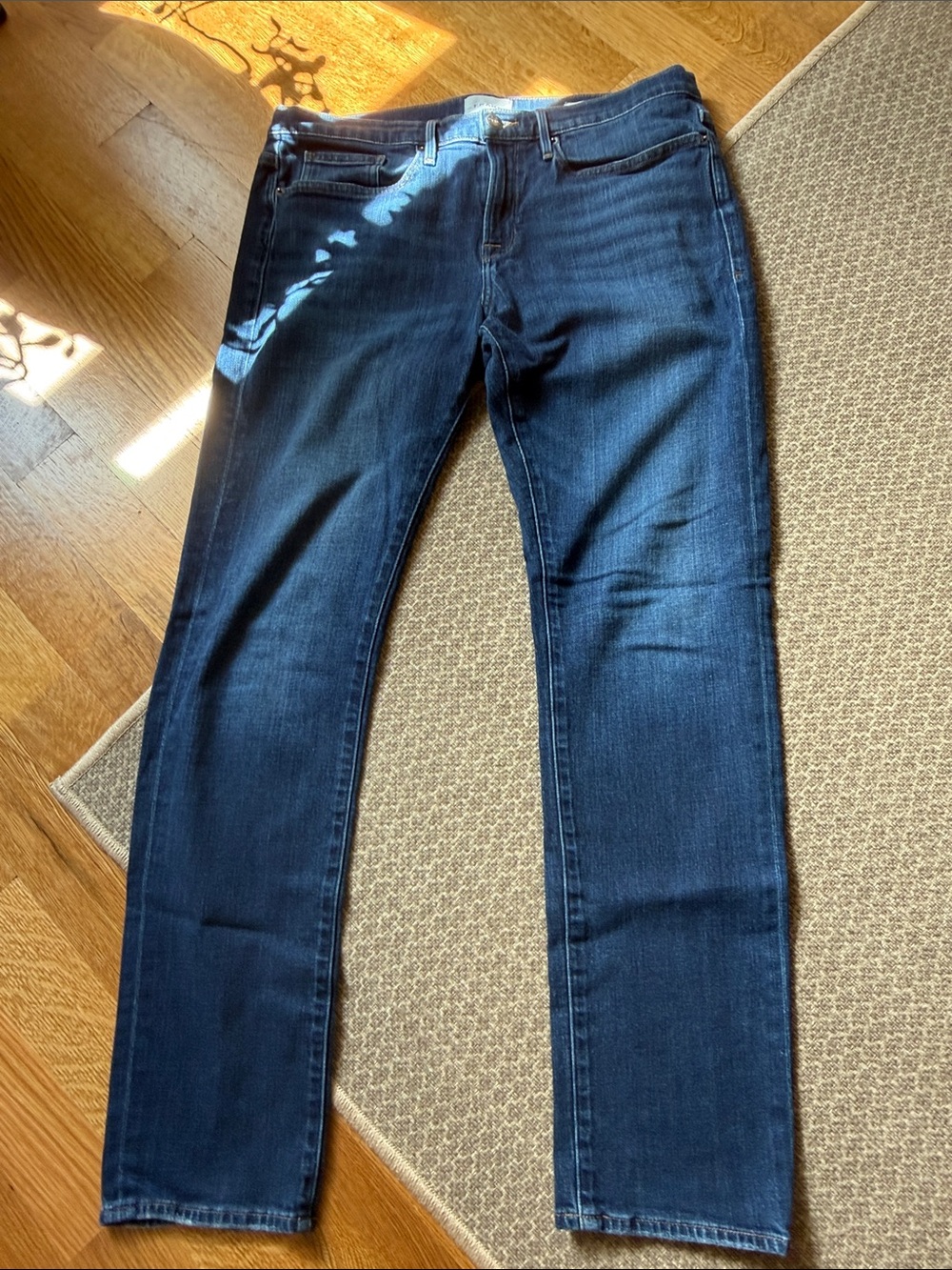 Frame Denim Men's L'homme Slim Jeans in Dark Blue Wash 36
